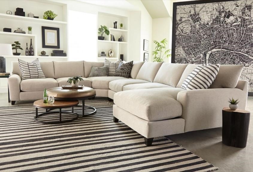 Jonathan Louis Harlow 939842521 Sectional Sofa with Accent Pillows